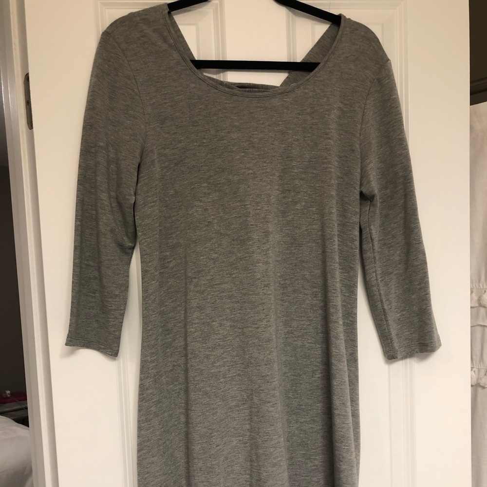 Cable & Gauge NWT Gray Knee Length Swing Dress